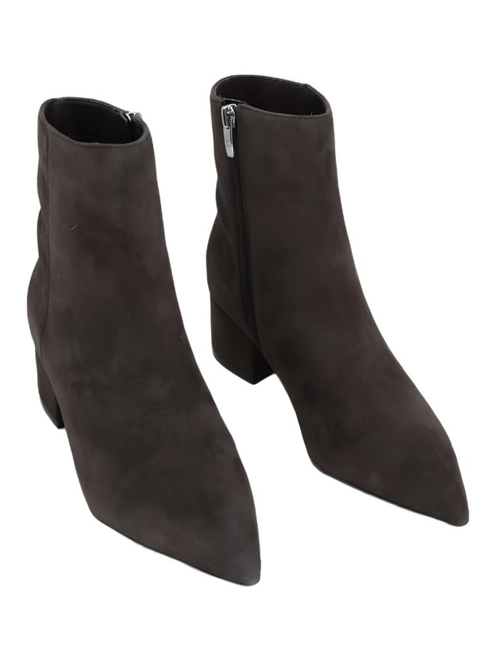Marc Fisher Womens Gismo Block Heel Pointe Toe Bootie Dark Brown Suede Size 5M
